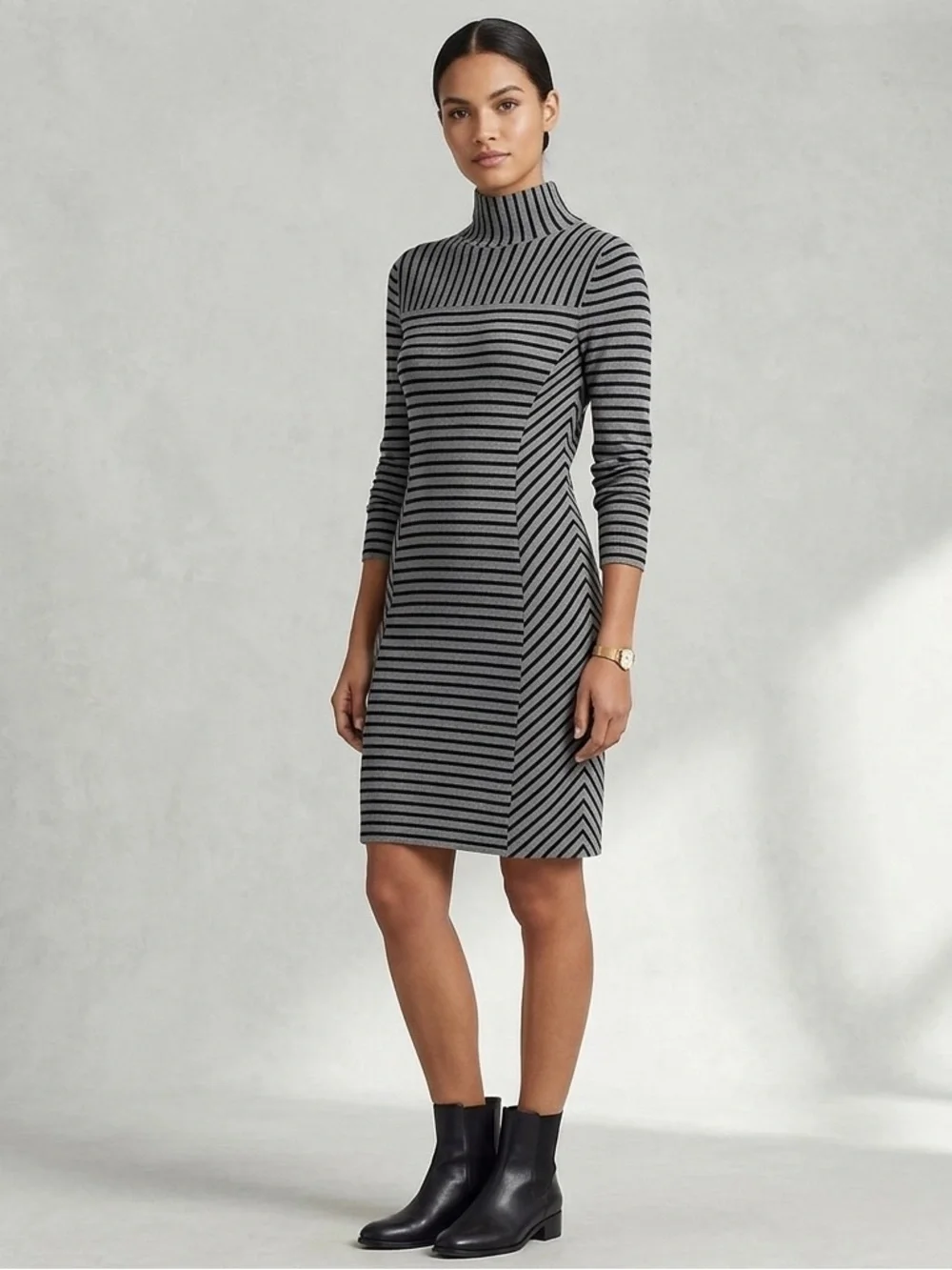 tory burch striped knit dress Stripe Knit Polo Dress: Women's Designer Dresses